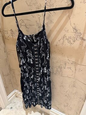Hell Bunny Voodoo Doll Hook-and-Eye Spaghetti Strap Dress